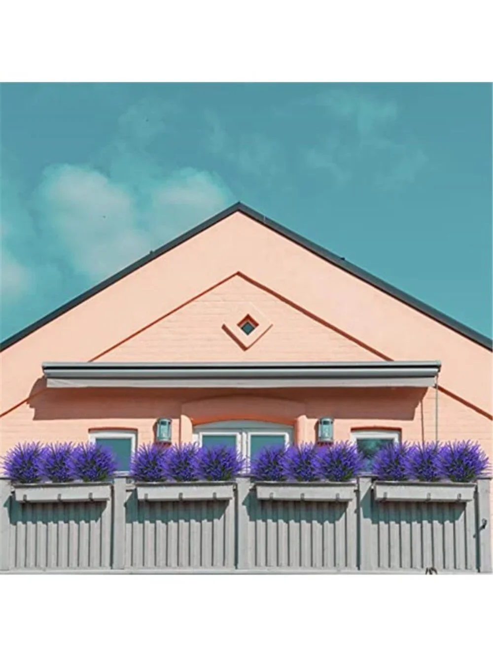 Artificial Lavender Plants UV Resistant Fake Flowers Outdoor Porch Decor